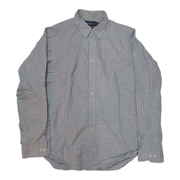 Ralph Lauren Plaid Classic Fit Shirt 100% Cotton Long Sleeve Men’s Size 36/37 - Picture 1 of 9